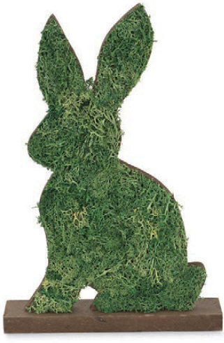 Sagoma Coniglio Legno e Muschio