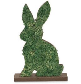 Sagoma Coniglio Legno e Muschio